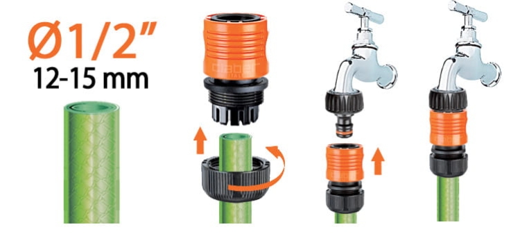 Claber Szybkozłączka 1/2" złączka wąż 8606