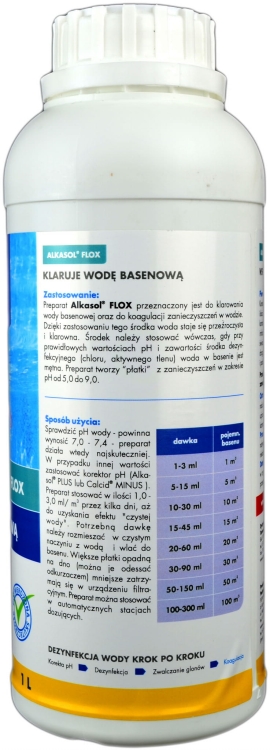 Target Alkasol Flox 1L Klaruje Wodę w Basenie