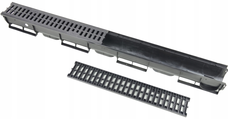 Kanał SP1 PP-100x9x9[cm] Odwodnienie Liniowe korytko plastikowe / ruszt plastikowy