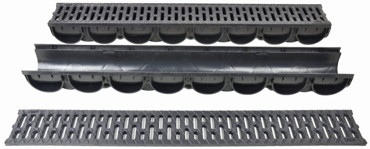 Kanał SP3 PP-100x12,5x10[cm] Odwodnienie Liniowe korytko plastikowe / ruszt plastikowy