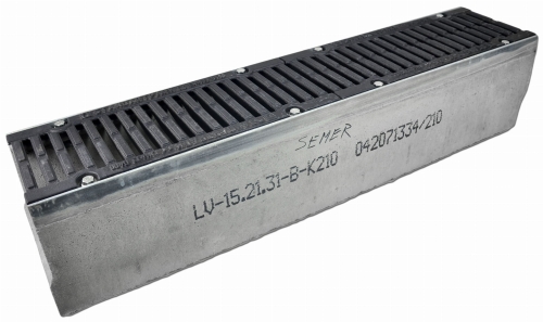 Kanał DN150 H210 D400 21x21x100[cm] Odwodnienie Liniowe korytko betonowe wzmacniane / ruszt żeliwny