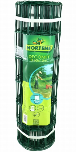 Nortene Siatka Metalowa DECOMET 0,6x10m oczko 100x75mm zielona