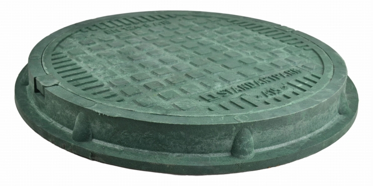 Właz Ø600 60cm (75cm) Zielony Polimerowy A15 pokrywa szamba studni