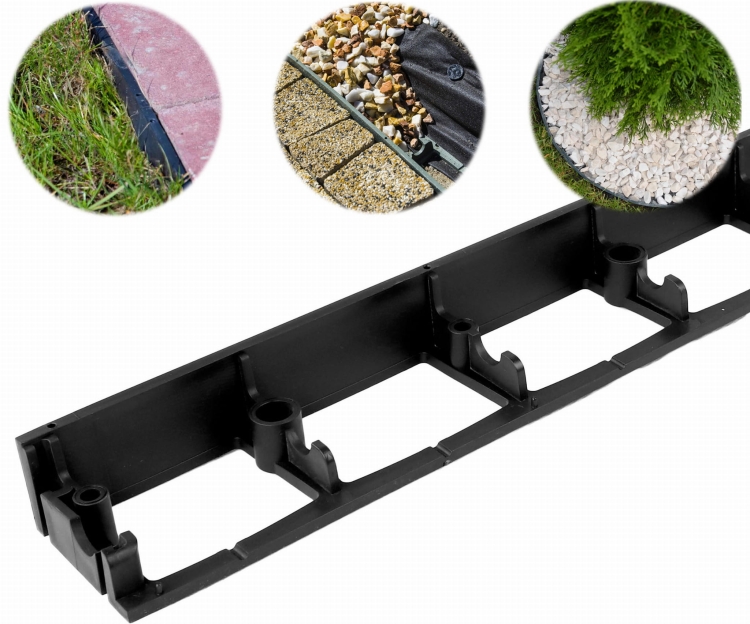 Obrzeże Plastikowe SB45 Stella Bord 4,5cm 1m czarne BORDER 45mm Trawnikowe Ogrodowe