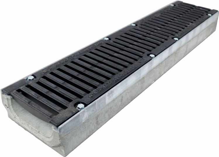 Kanał DN150 H100 D400 10x21x100[cm] Odwodnienie Liniowe korytko betonowe wzmacniane / ruszt żeliwny