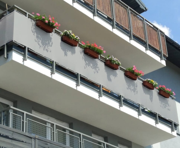 Mata Osłonowa Panama SZARA szyta na WYMIAR metry Balkon Taras Balustradę