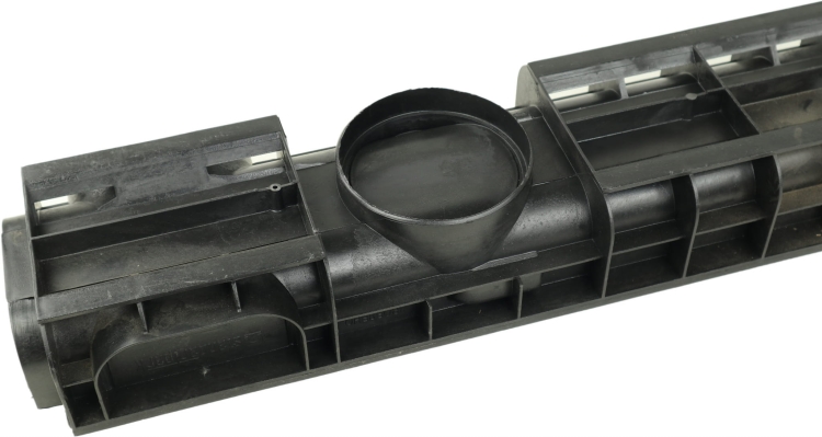 Kanał DN100 H80 C250 PP/ŻEL. 8x16x100[cm] PM BASIC Odwodnienie Liniowe korytko plastikowe / ruszt żeliwny