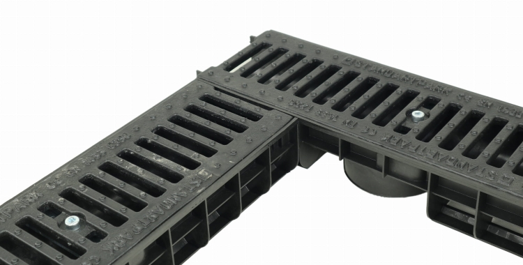 Kanał DN100 H80 C250 PP/ŻEL. 8x16x100[cm] PM BASIC Odwodnienie Liniowe korytko plastikowe / ruszt żeliwny