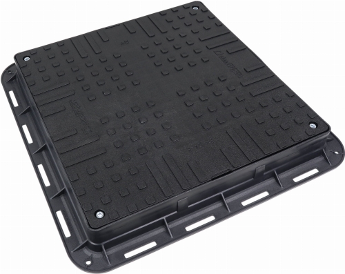 Właz 70x70(60x60)cm plastikowy kwadratowy czarny A15