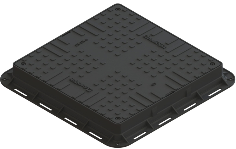 Właz 70x70(60x60)cm plastikowy kwadratowy czarny A15