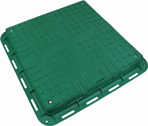 Właz 70x70(60x60)cm plastikowy kwadratowy zielony A15