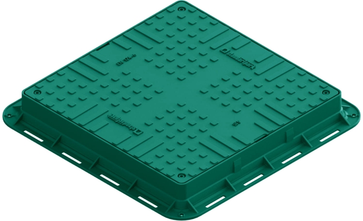 Właz 70x70(60x60)cm plastikowy kwadratowy zielony A15
