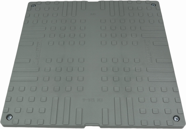 Właz 70x70(60x60)cm plastikowy kwadratowy szary A15