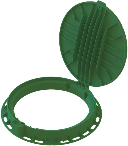 Właz 80(60)cm plastikowy okrągły zielony A15