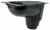 Wpust Rynnowy Dolny Spark Czarny 30x16x23