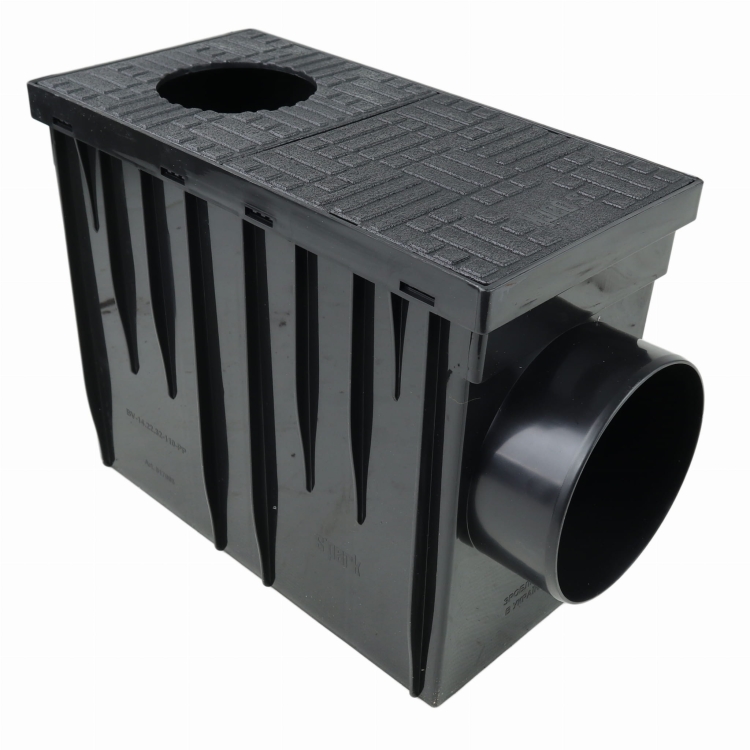 Wpust Rynnowy Boczny Spark Czarny 31x14x22