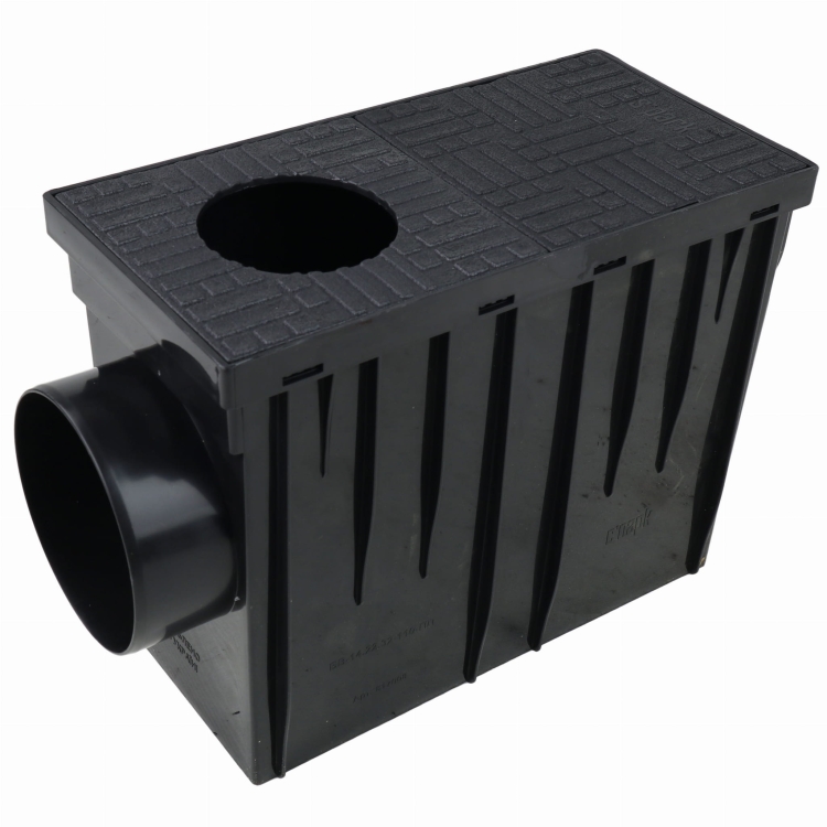 Wpust Rynnowy Boczny Spark Czarny 31x14x22