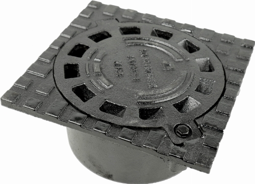 Wpust Posadzkowy 200x200 żeliwny klasa M125 odpływ pionowy DN75