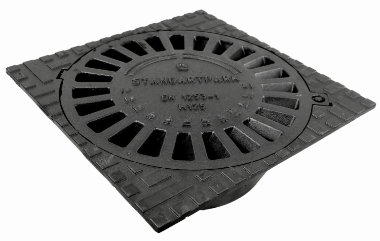 Wpust Posadzkowy 400x400 żeliwny klasa M125 odpływ pionowy DN160