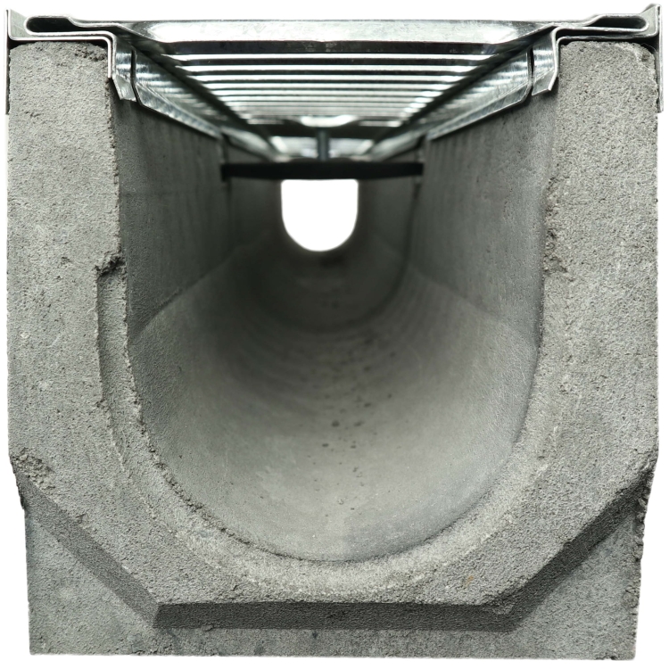 Kanał Odwodnienie Liniowe DN100 H150 A15 15x14x100[cm] korytko betonowe z okuciem ruszt stal ocynkowana