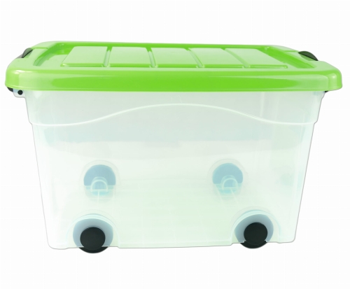 Pojemnik Plastikowy 20L z Zieloną Pokrywą Roller BOX Pudło