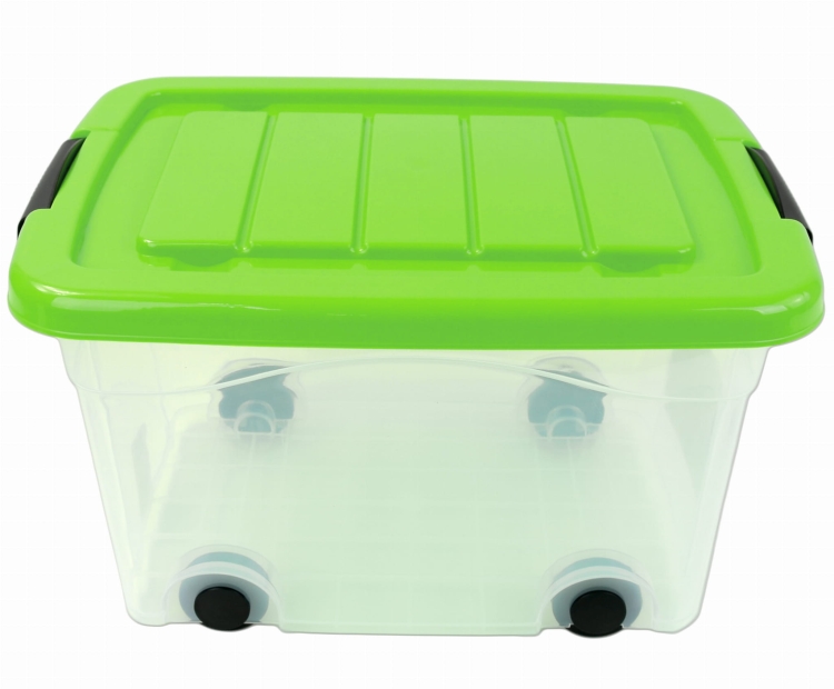 Pojemnik Plastikowy 20L z Zieloną Pokrywą Roller BOX Pudło