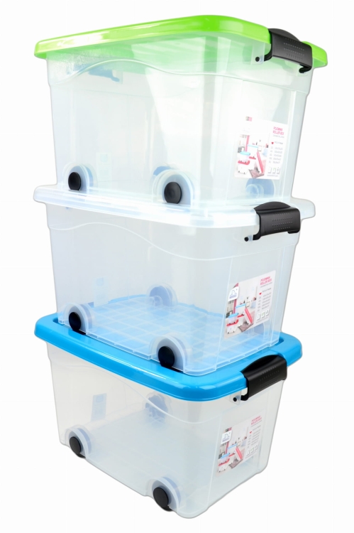 Pojemnik Plastikowy 20L z Zieloną Pokrywą Roller BOX Pudło