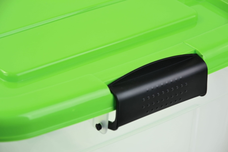 Pojemnik Plastikowy 40L z Zieloną Pokrywą Roller BOX Pudło