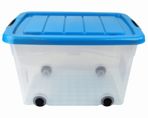 Pojemnik Plastikowy 40L z Turkusową Pokrywą Roller BOX Pudło