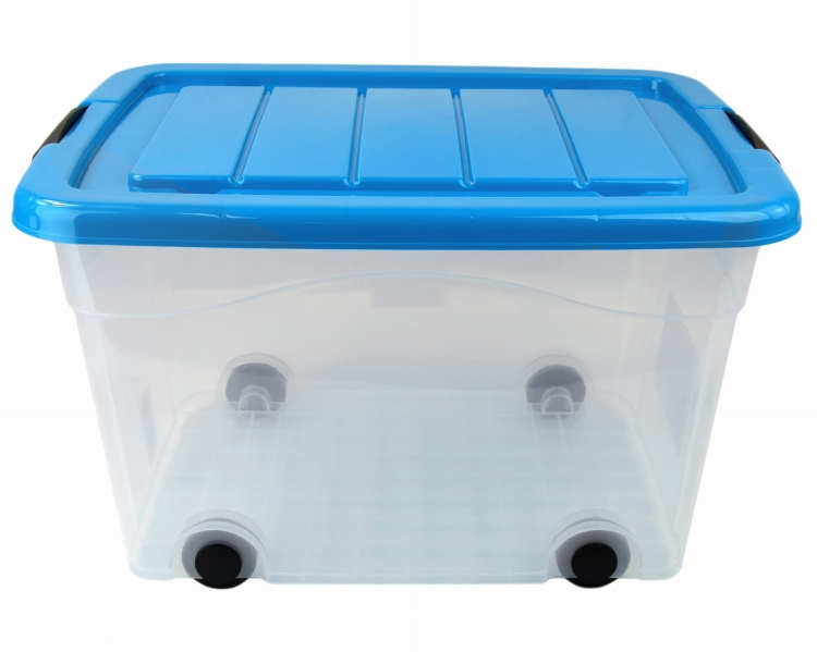 Pojemnik Plastikowy 40L z Turkusową Pokrywą Roller BOX Pudło
