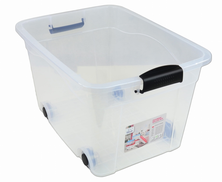 Pojemnik Plastikowy 40L z Turkusową Pokrywą Roller BOX Pudło