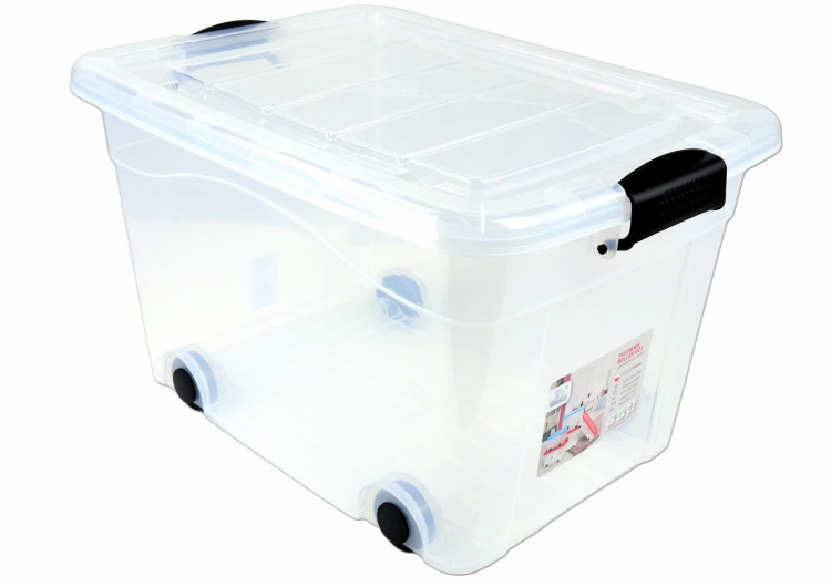 Pojemnik Plastikowy 40L z Transparentną Pokrywą Roller BOX Pudło