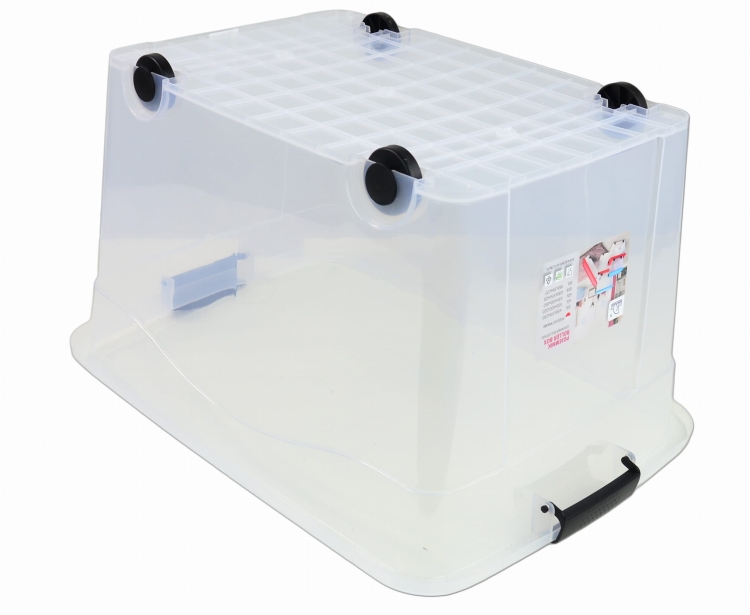 Pojemnik Plastikowy 60L z Zieloną Pokrywą Roller BOX Pudło