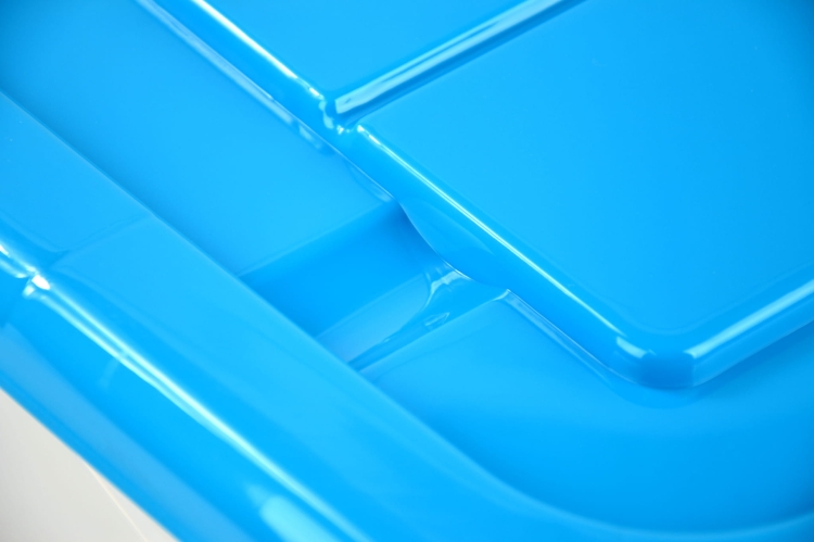 Pojemnik Plastikowy 60L z Turkusową Pokrywą Roller BOX Pudło