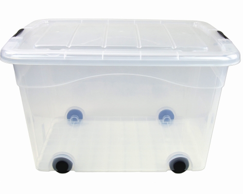 Pojemnik Plastikowy 60L z Transparentną Pokrywą Roller BOX Pudło