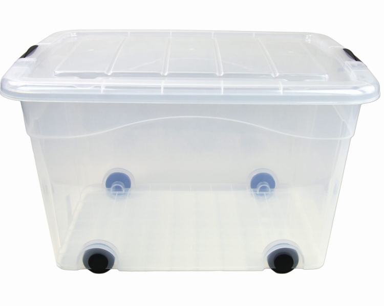 Pojemnik Plastikowy 60L z Transparentną Pokrywą Roller BOX Pudło