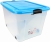 Pojemnik Plastikowy 100L z Turkusową Pokrywą Roller BOX Pudło