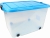 Pojemnik Plastikowy 100L z Turkusową Pokrywą Roller BOX Pudło