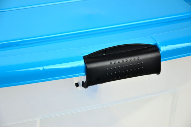 Pojemnik Plastikowy 100L z Turkusową Pokrywą Roller BOX Pudło