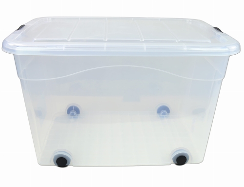 Pojemnik Plastikowy 100L z Transparentną Pokrywą Roller BOX Pudło