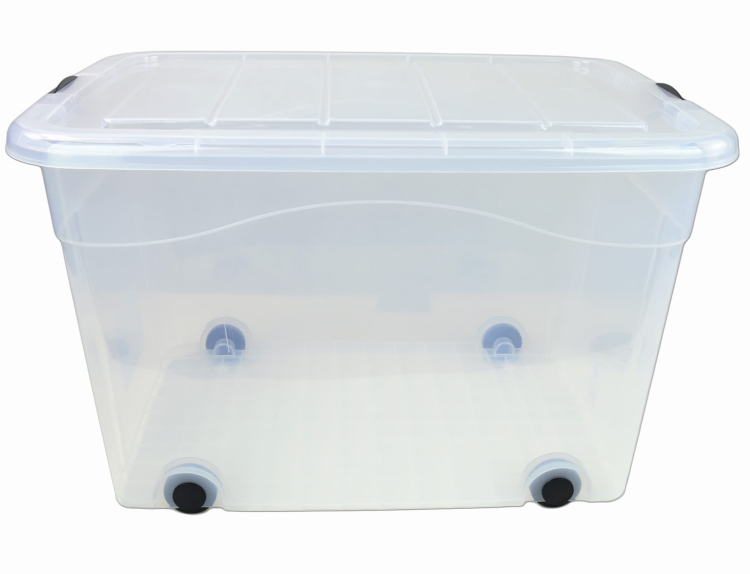Pojemnik Plastikowy 100L z Transparentną Pokrywą Roller BOX Pudło