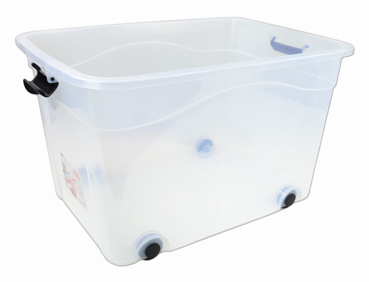 Pojemnik Plastikowy 100L z Transparentną Pokrywą Roller BOX Pudło