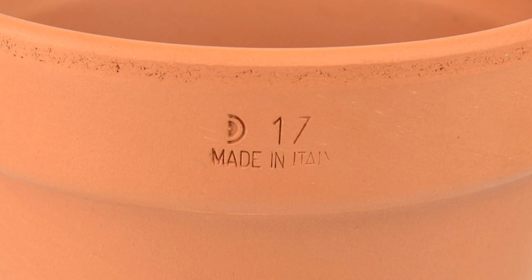 DEGREA Doniczka VASO D17 Ceramiczna Klasyczna Prosta Włoska Terakota 17cm