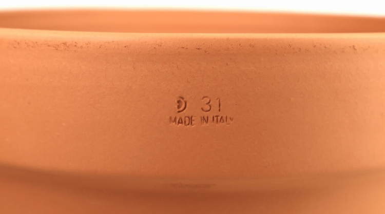 DEGREA Doniczka MEZZO VASO D31 Ceramiczna Klasyczna Prosta Włoska Terakota NISKA 31cm