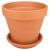 DEGREA Doniczka VASO D23 cm Ceramiczna Klasyczna Prosta Włoska Terakota + Podstawek D21 cm