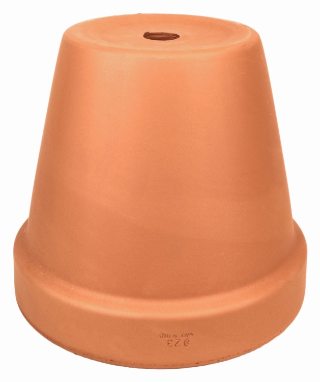 DEGREA Doniczka VASO D23 cm Ceramiczna Klasyczna Prosta Włoska Terakota + Podstawek D21 cm