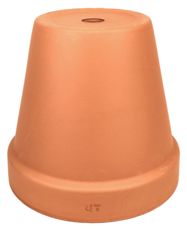 DEGREA Doniczka VASO D25 cm Ceramiczna Klasyczna Prosta Włoska Terakota + Podstawek D23 cm