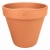 DEGREA Doniczka VASO D25 cm Ceramiczna Klasyczna Prosta Włoska Terakota + Podstawek D23 cm