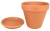 DEGREA Doniczka VASO D25 cm Ceramiczna Klasyczna Prosta Włoska Terakota + Podstawek D23 cm
