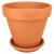 DEGREA Doniczka VASO D29 cm Ceramiczna Klasyczna Prosta Włoska Terakota + Podstawek D23 cm